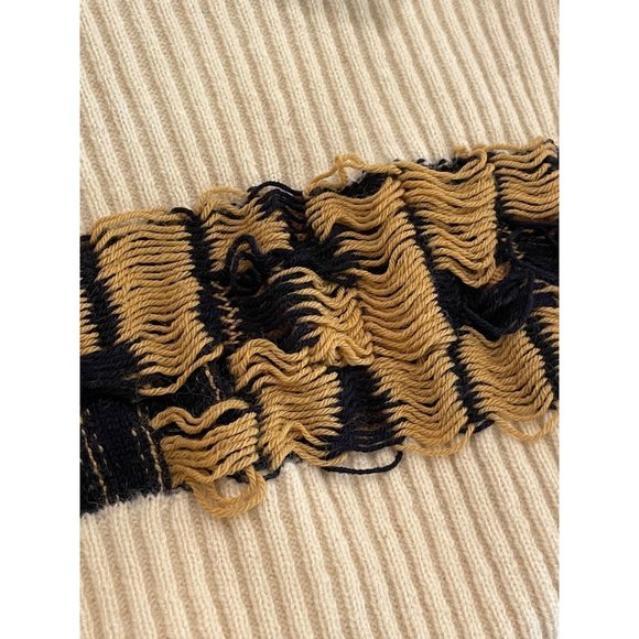 Calvin Klein 205W39NYC Quilt Jacquard Stripe Sweater Ivory Medium New Nwt Womens - Picture 8 of 16